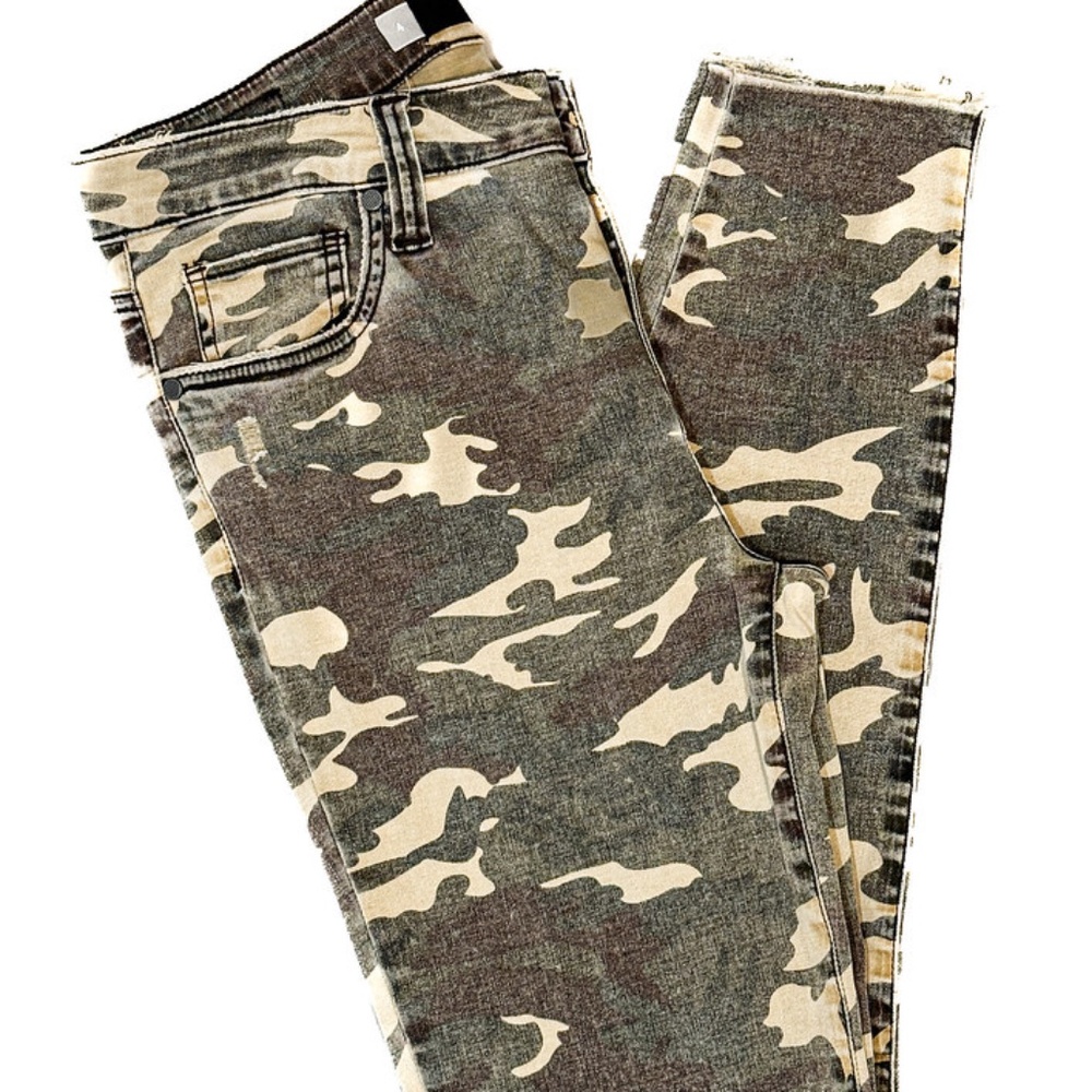 Kut Sz 4 Camo Denim Skinny Jeans